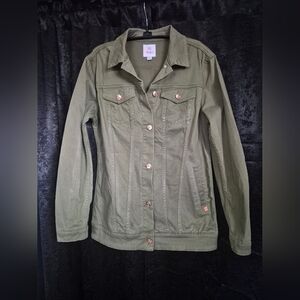 Lularoe Olive Green Denim Army Jacket
